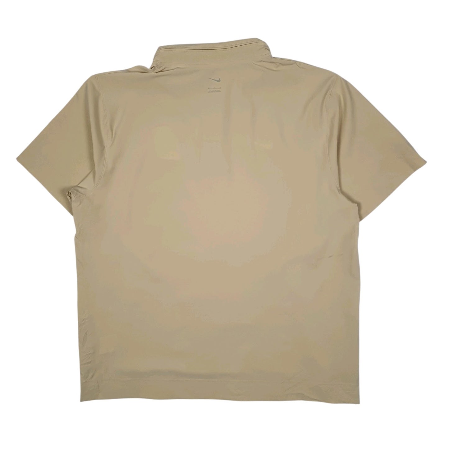 Mens Cream Nike Short Sleeve Crewneck Coat