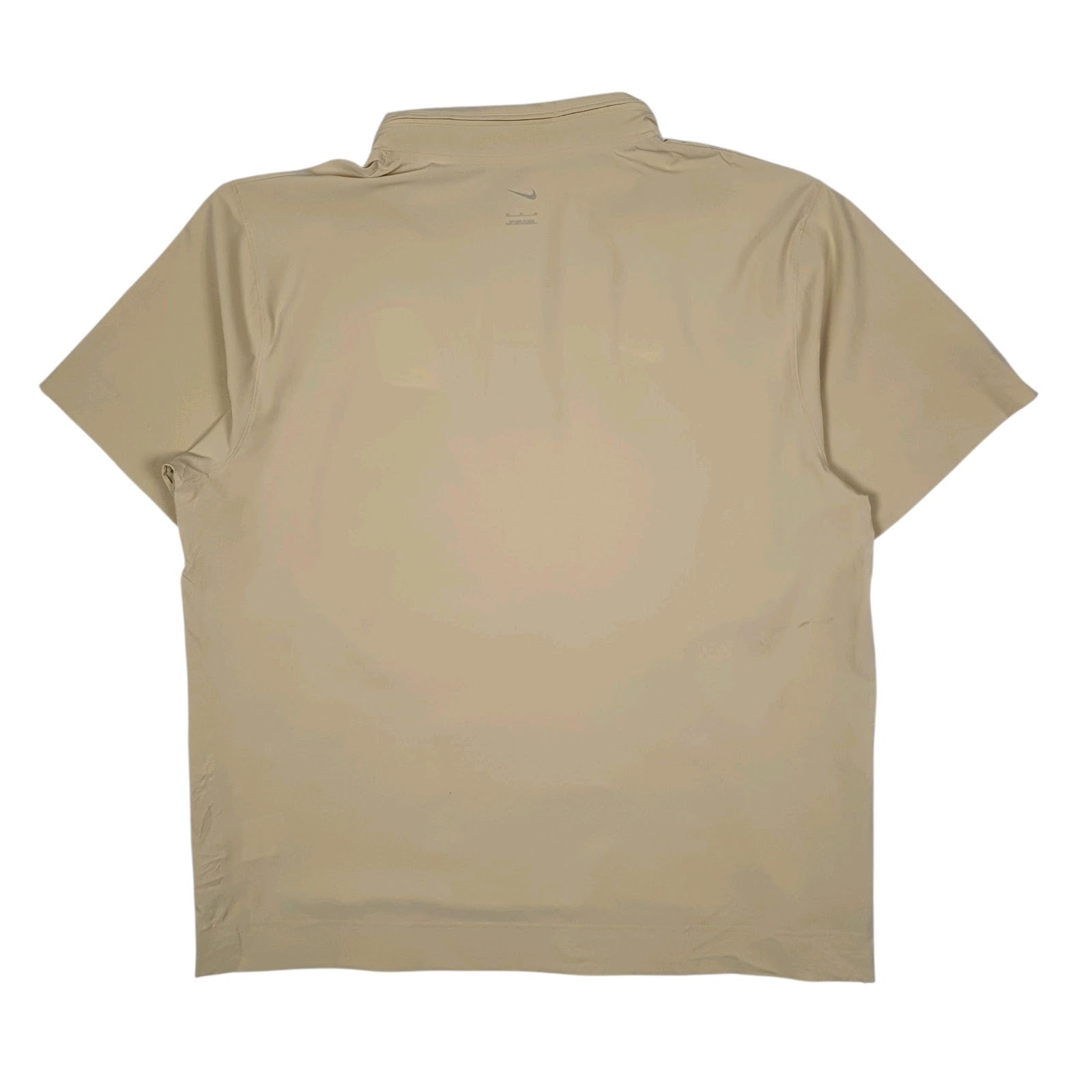 Mens Cream Nike Short Sleeve Crewneck Coat