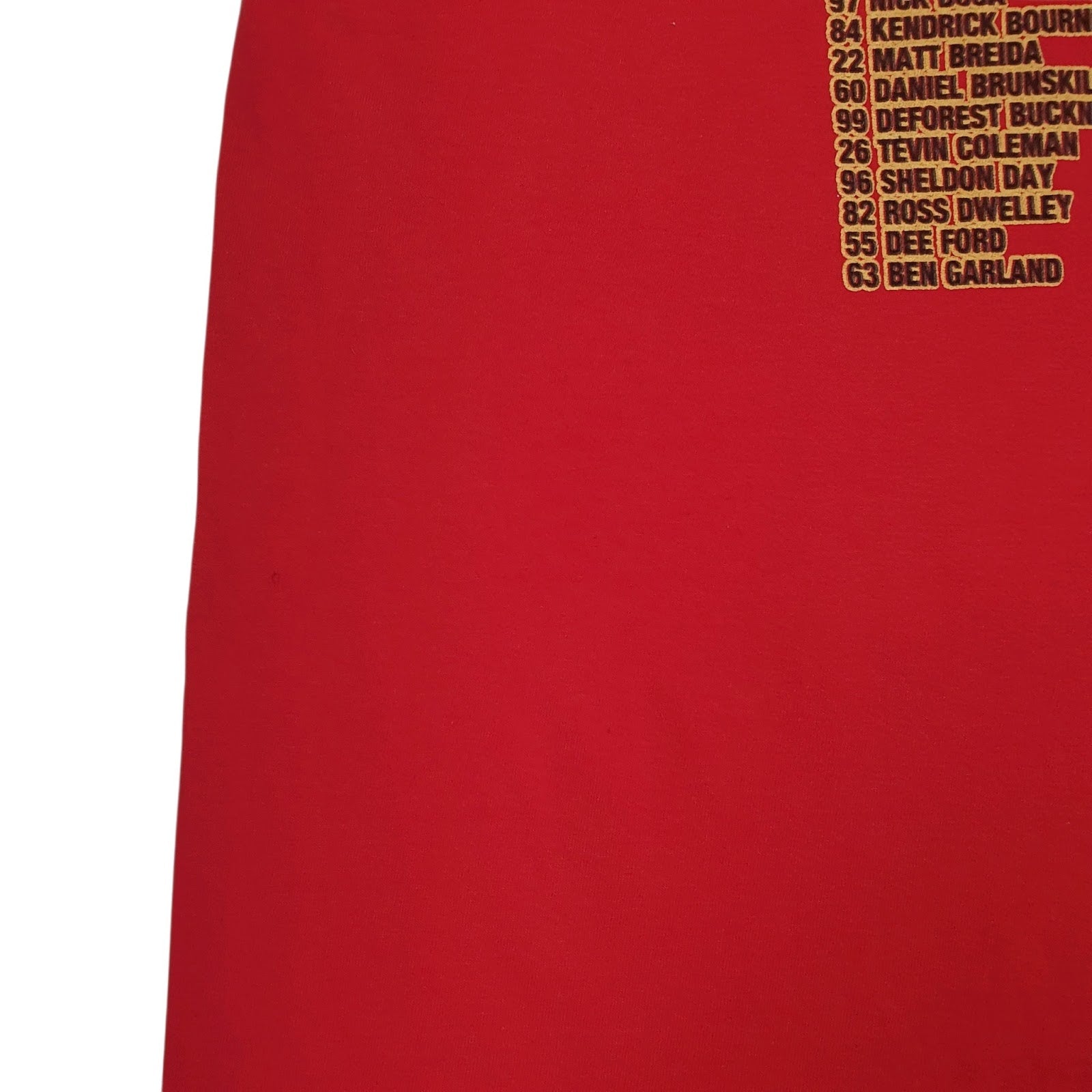 Mens Red Fruit Of The Loom Superbowl 2020  T Shirt