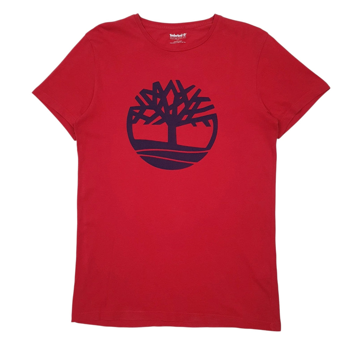 Mens Red Timberland  Short Sleeve T Shirt