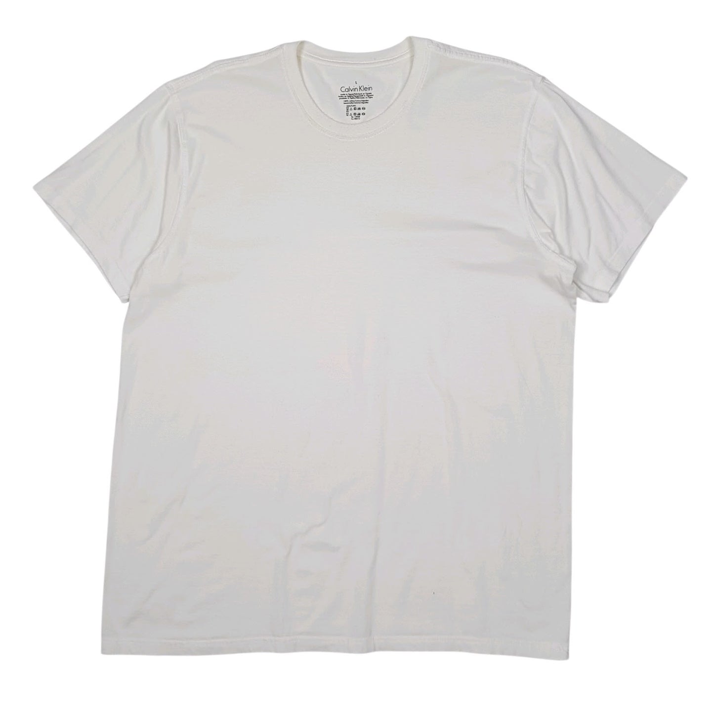 Mens White Calvin Klein  Short Sleeve T Shirt