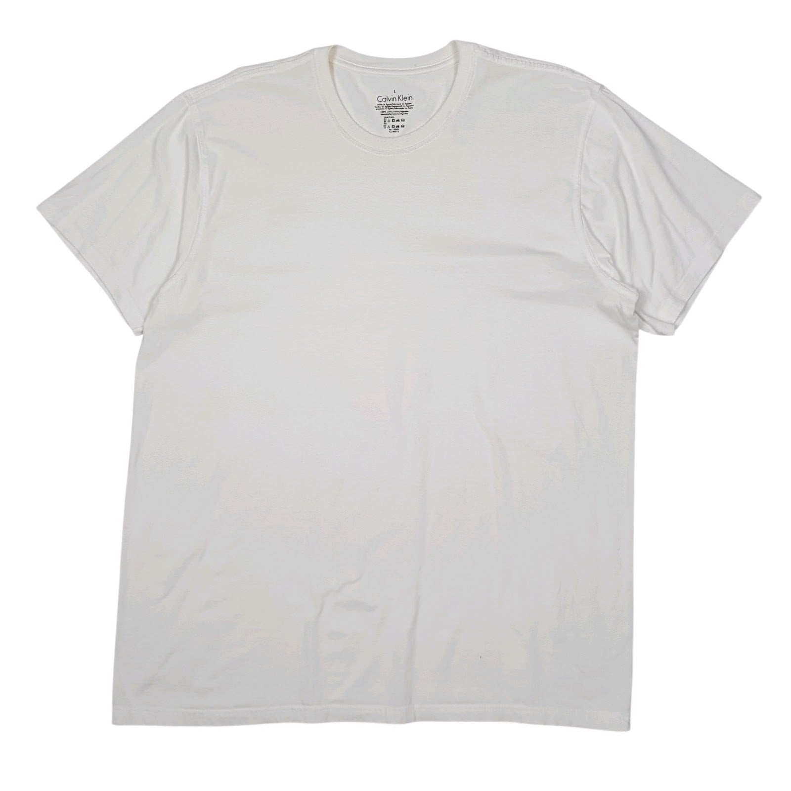 Mens White Calvin Klein  Short Sleeve T Shirt