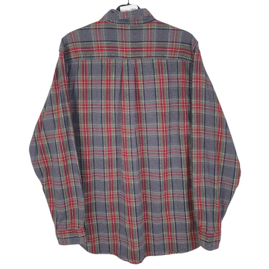 Mens Grey L.L.Bean Flannel  Shirt