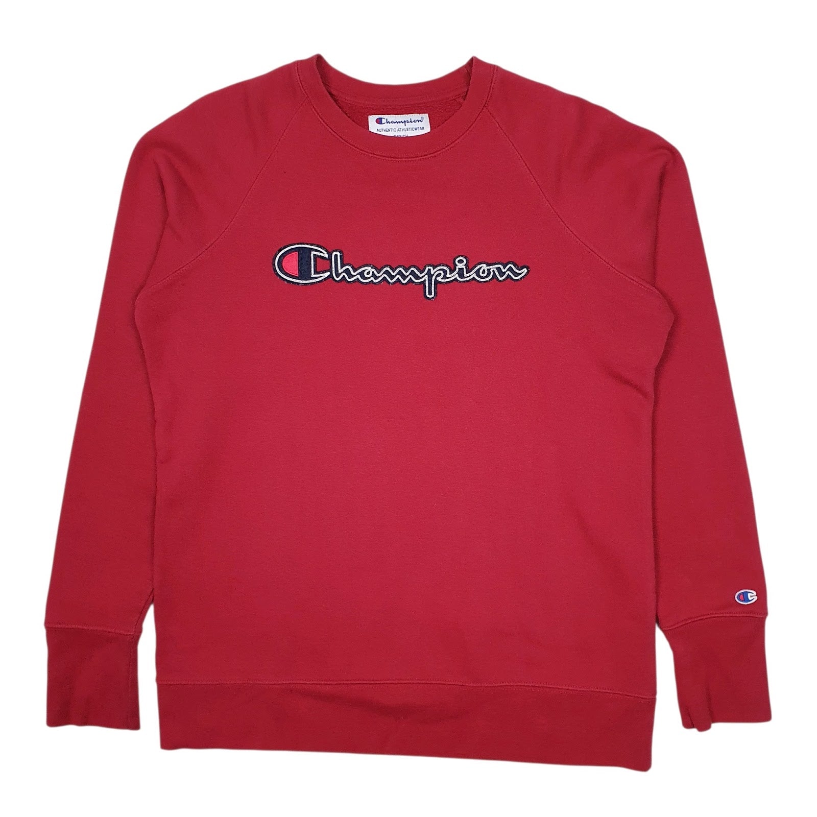 Mens Red Champion  Crewneck Jumper
