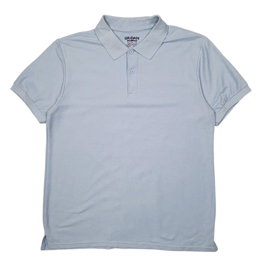 Mens Blue Gildan  Short Sleeve Polo Shirt