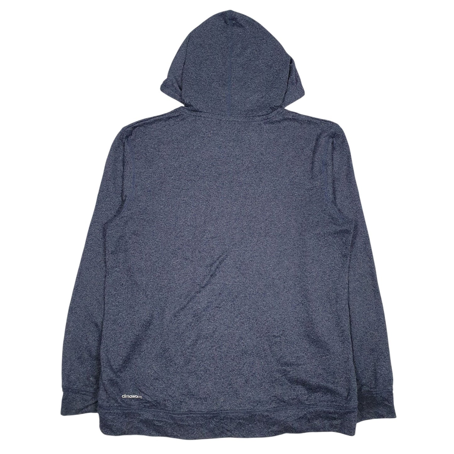 Mens Blue Adidas Climawarm Michigan Football Hoodie Jumper