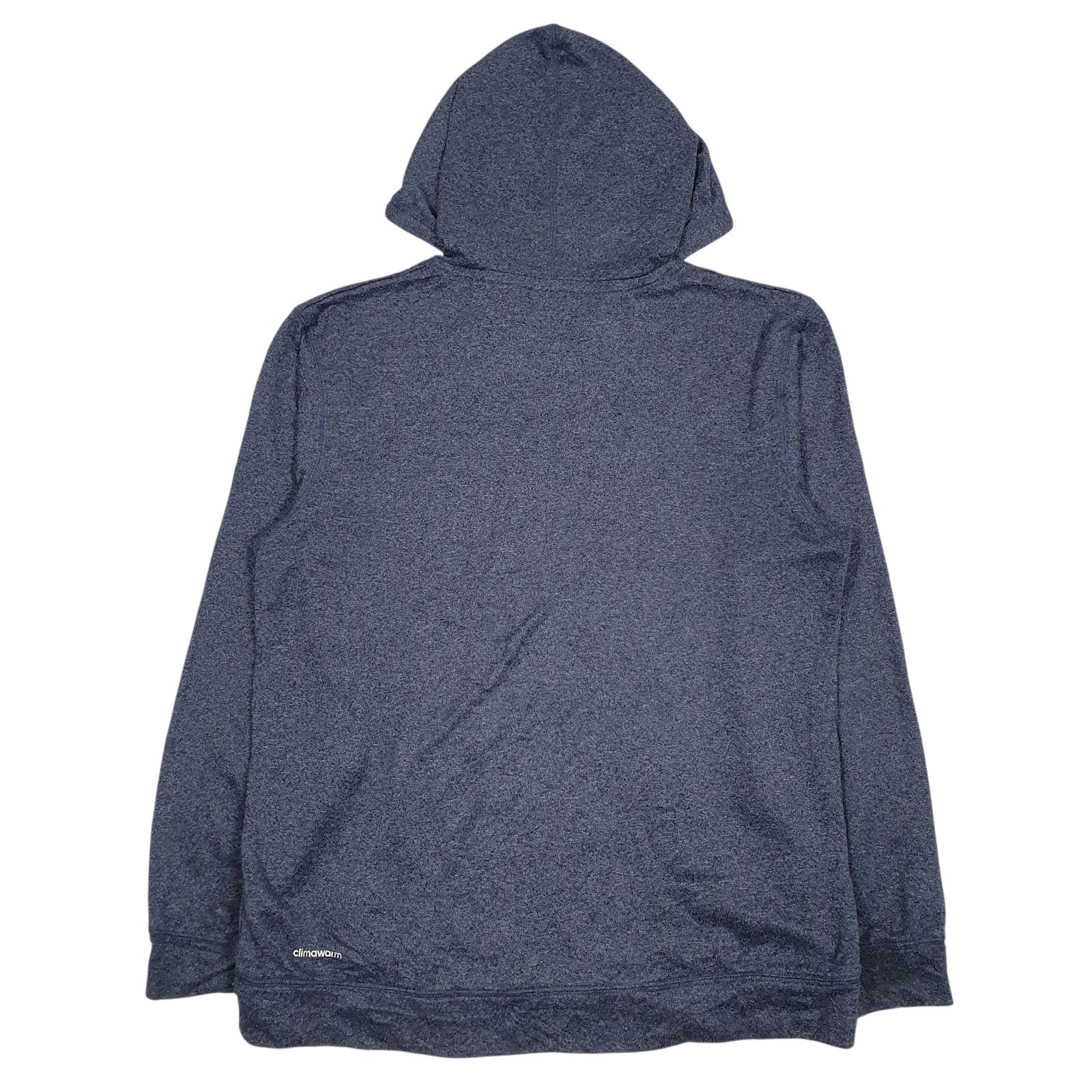 Mens Blue Adidas Climawarm Michigan Football Hoodie Jumper