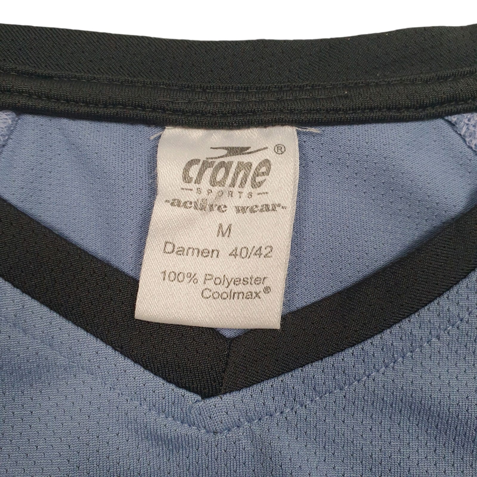 Mens Blue Crane Sports Vest Coolmax  T Shirt