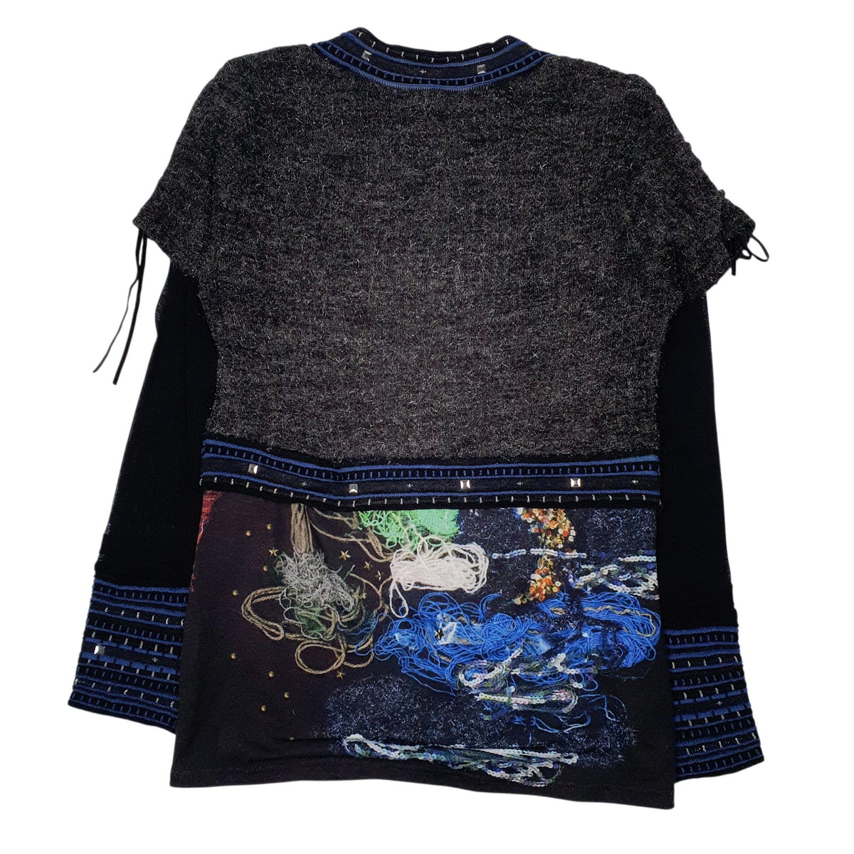 Womens Grey CarlOpic Knit Crewneck Jumper