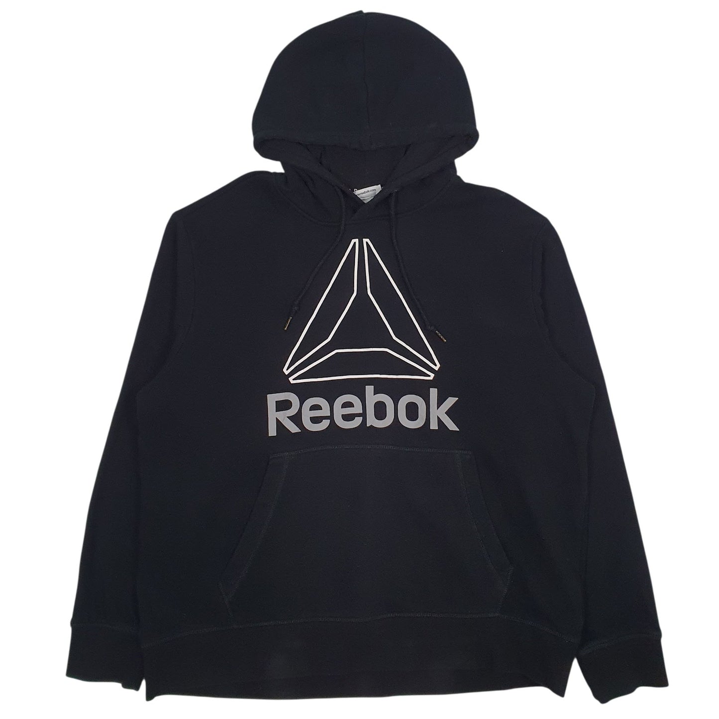 Mens Black Reebok Spellout Hoodie Jumper