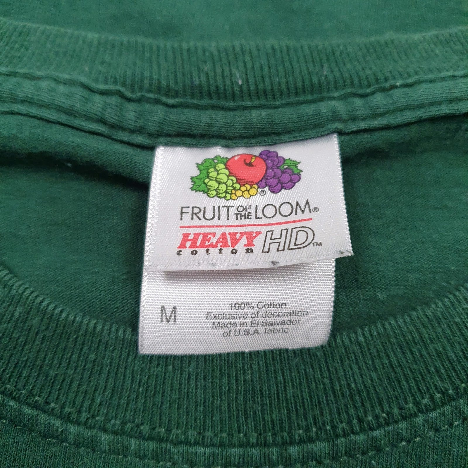Mens Green Fruit Of The Loom Spartans  T Shirt