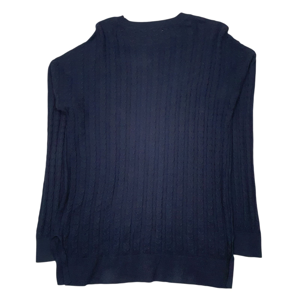 Mens Navy Tommy Hilfiger Cable Knit Crewneck Jumper