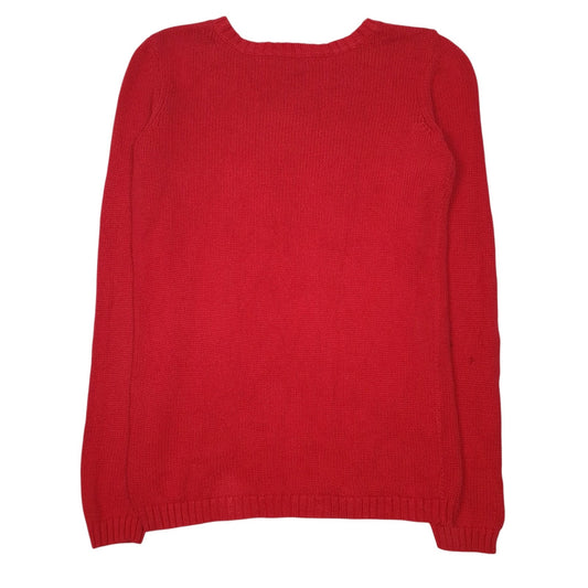 Mens Red Tommy Hilfiger Knit Crewneck Jumper