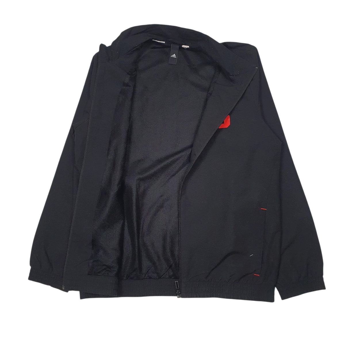 Mens Black Adidas Spellout  Coat