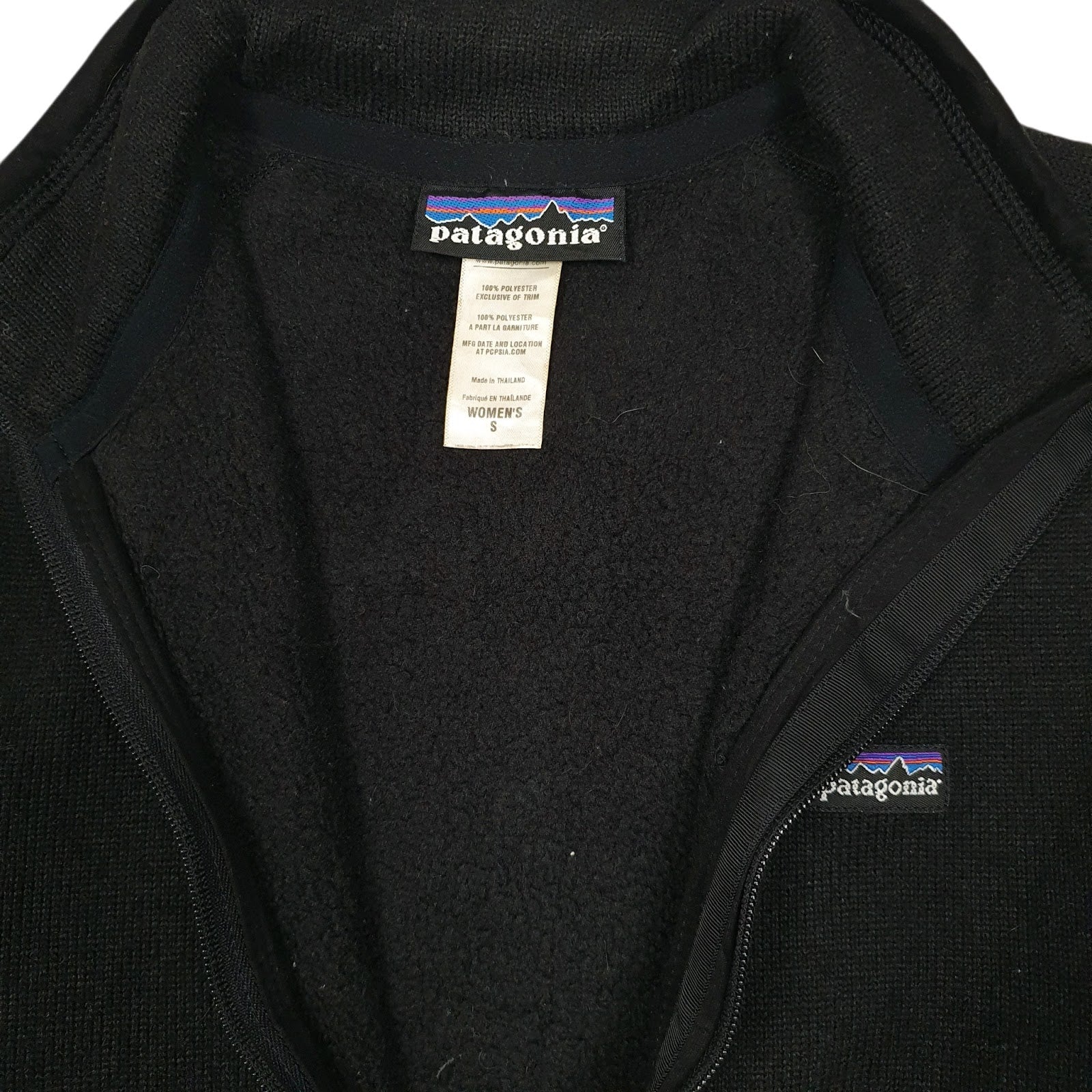 Womens Black Patagonia Better Sweater Full Zip Jumper