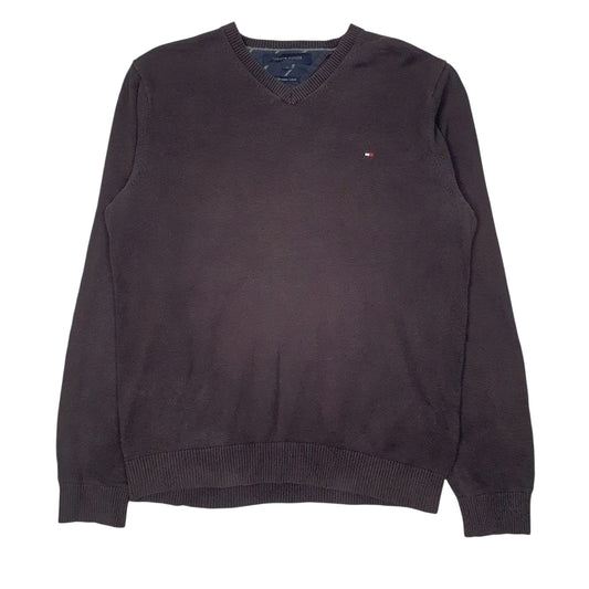 Mens Grey Tommy Hilfiger  V Neck Jumper