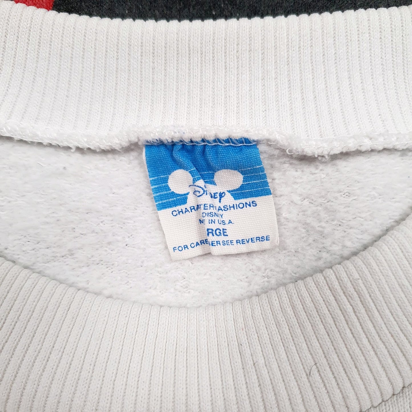 Mens White Disney Minnie Mouse Vintage 90s Made In USA Crewneck Jumper