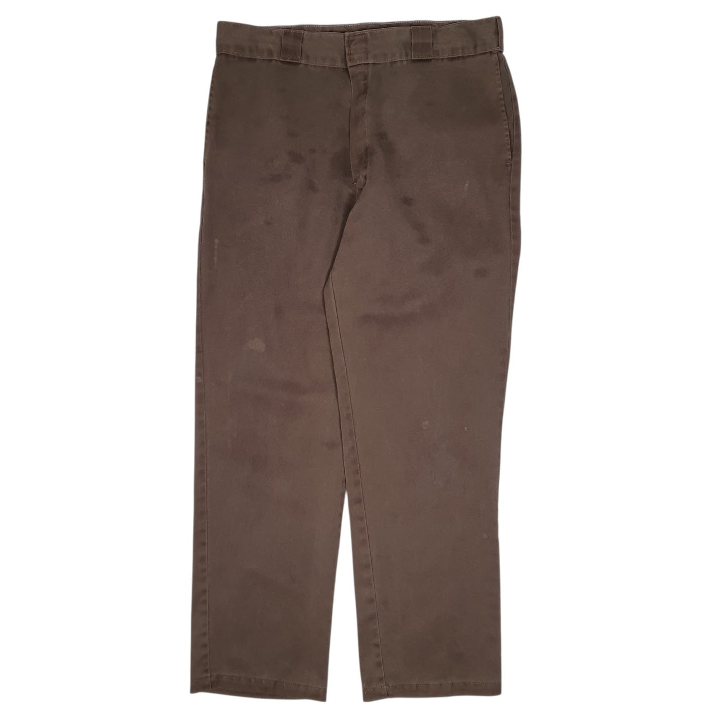 Mens Brown Dickies 874 Original Fit Chino Trousers