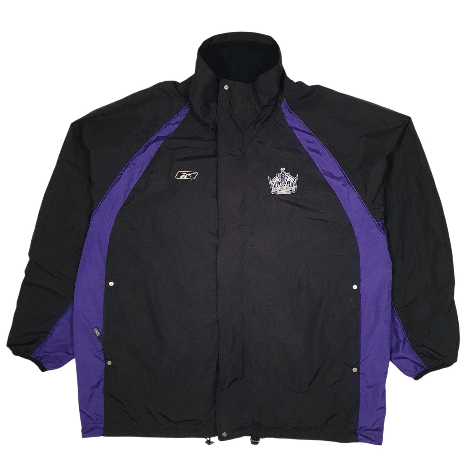 Mens Black Reebok LA Kings NHL Hockey Reversible Fleece  Coat