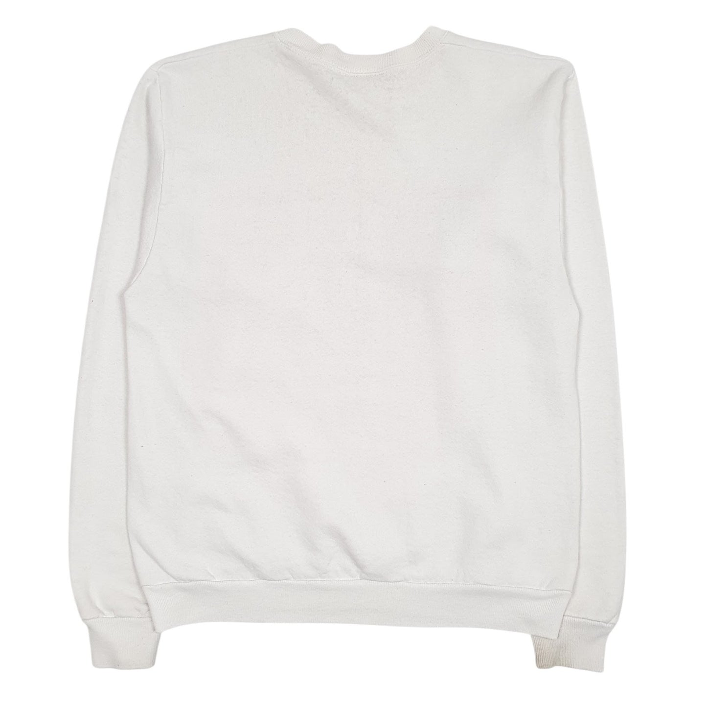 Womens White Lee Vintage 90s Made In USA Crewneck Jumper