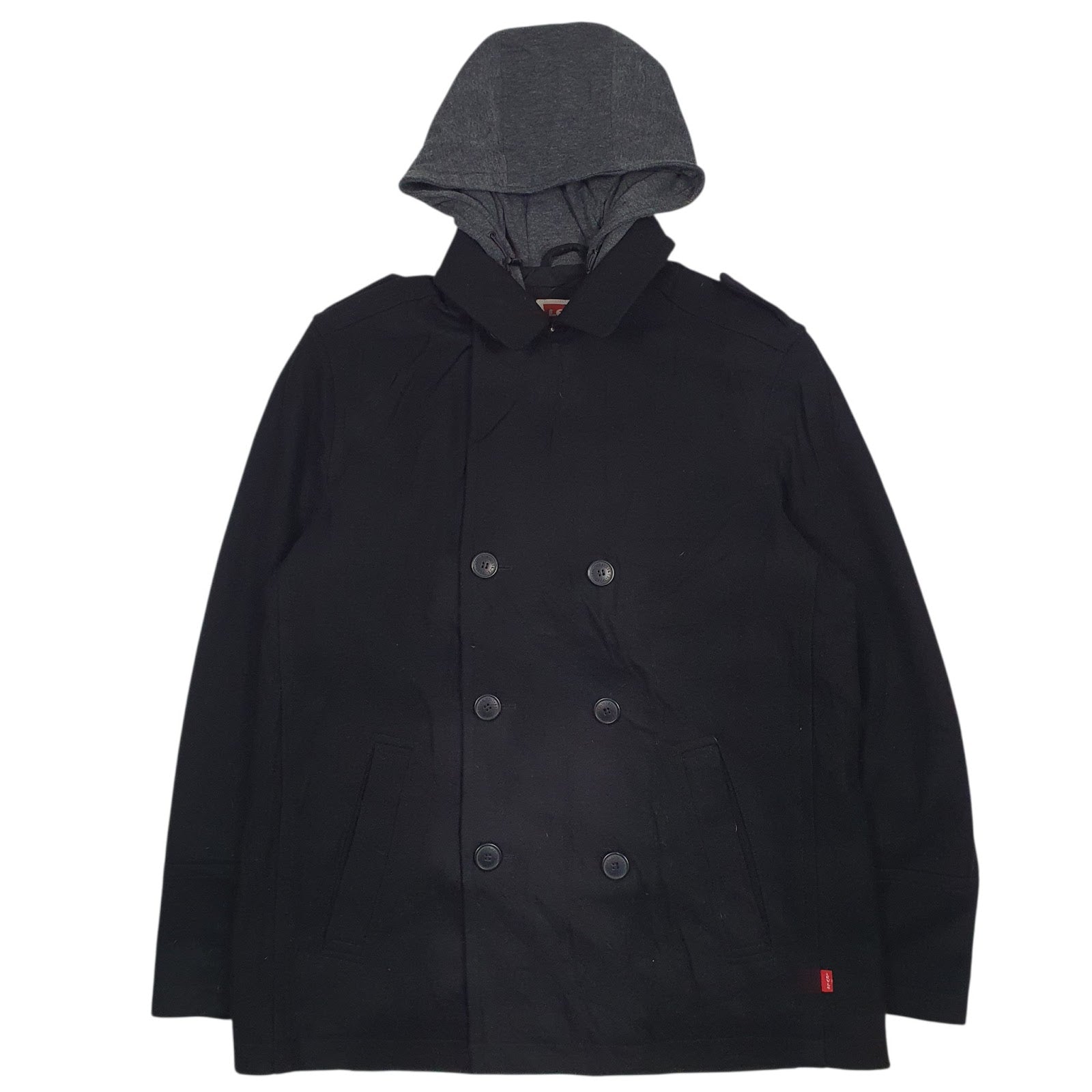 Mens Black Levis   Coat