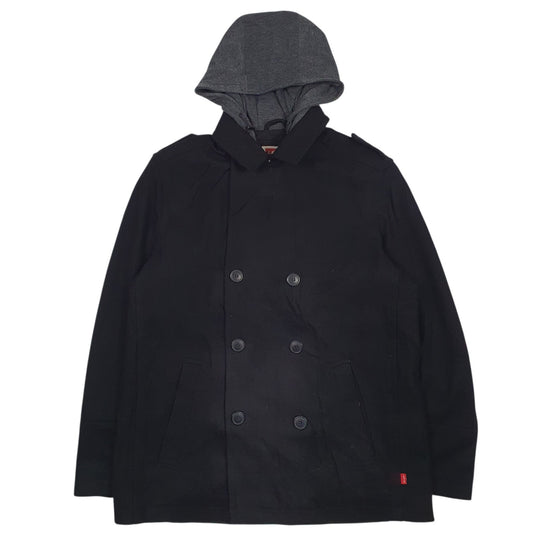 Mens Black Levis   Coat