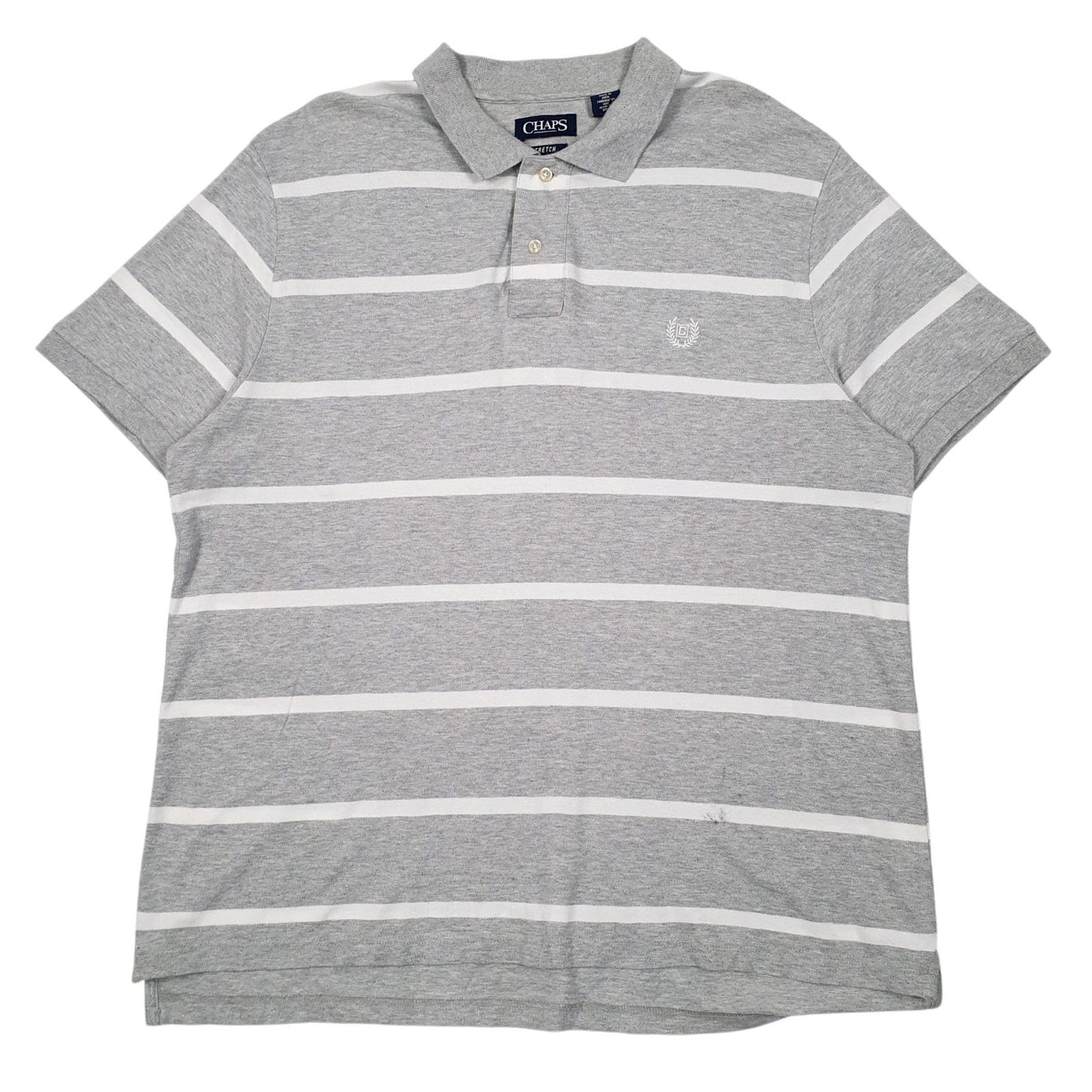 Mens Grey Chaps  Short Sleeve Polo Shirt