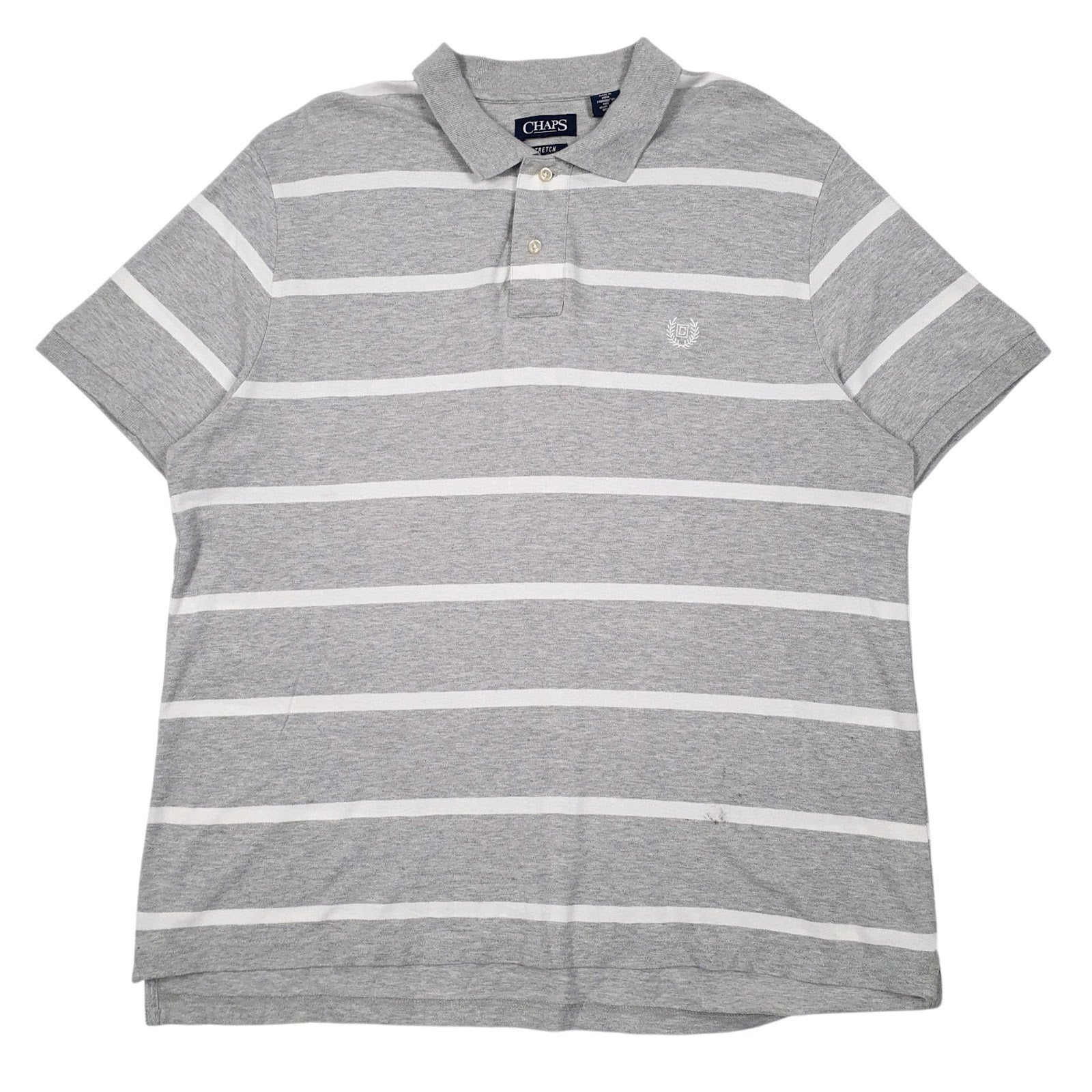 Mens Grey Chaps  Short Sleeve Polo Shirt