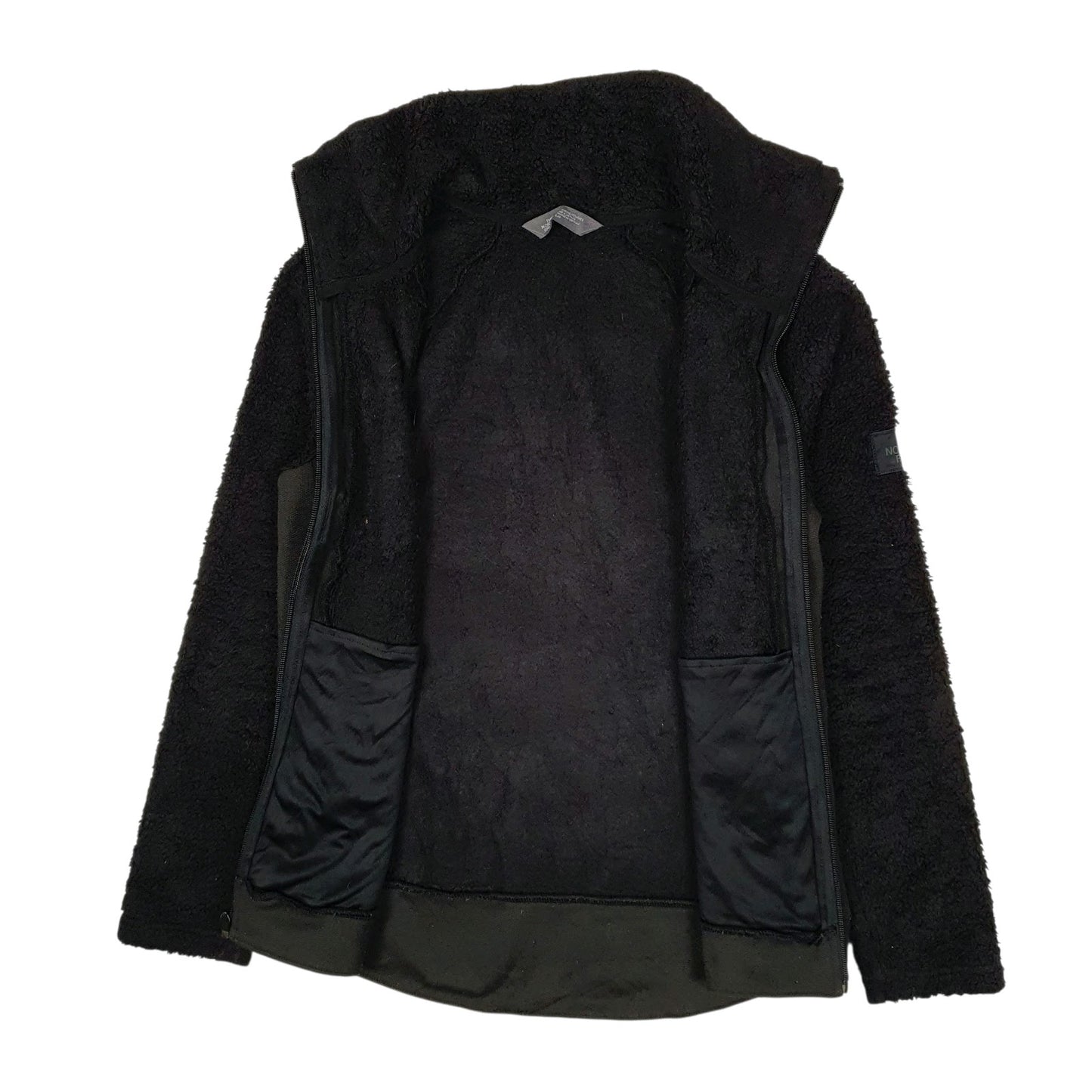 Womens Black The North Face Fluffy Full Zip Jumper