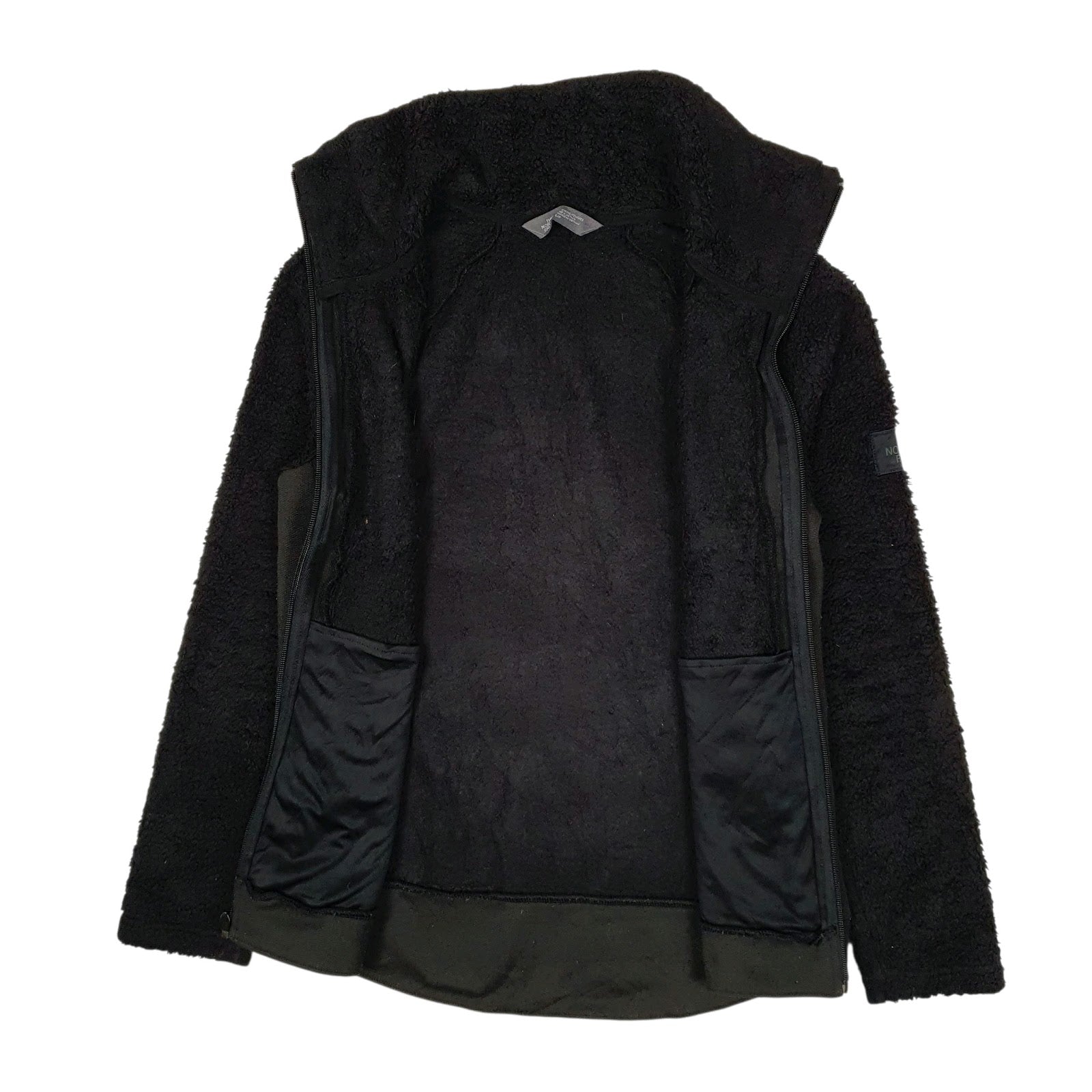 Womens Black The North Face Fluffy Full Zip Jumper