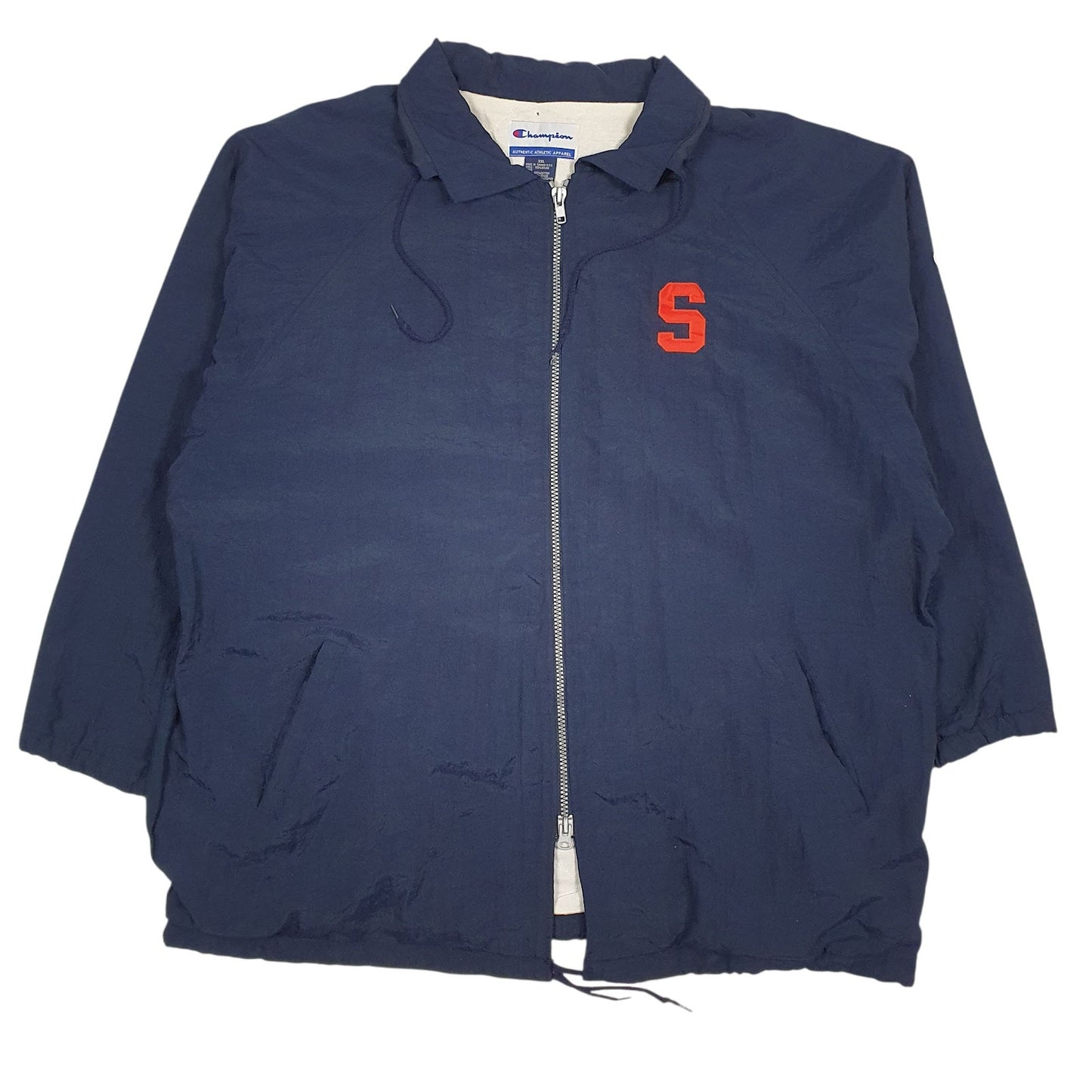 Mens Navy Champion Vintage 90s Syracuse  Coat