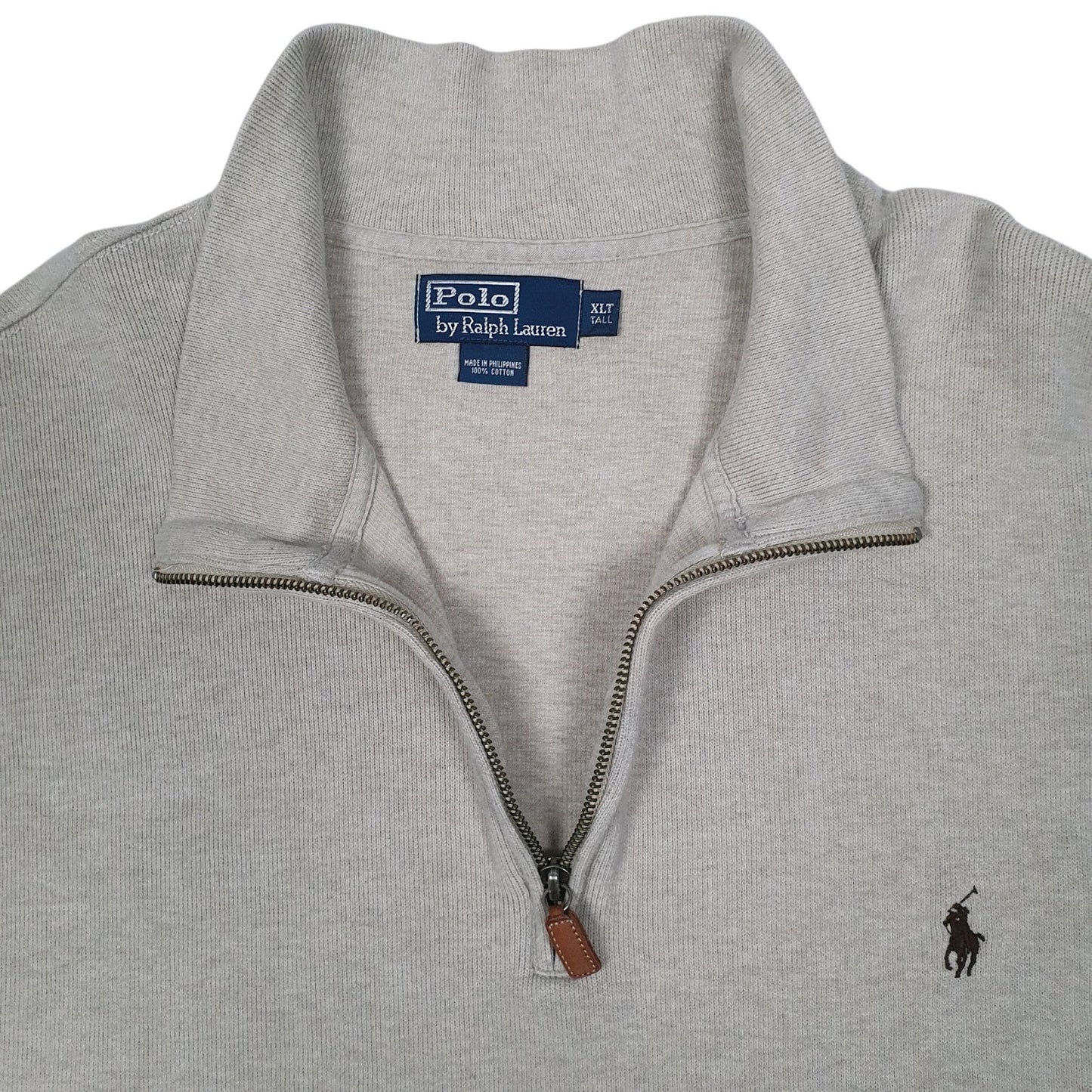 Mens Grey Polo Ralph Lauren  Quarter Zip Jumper