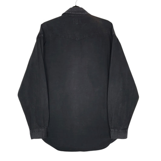 Mens Black Trussardi Jeans Denim Western  Shirt