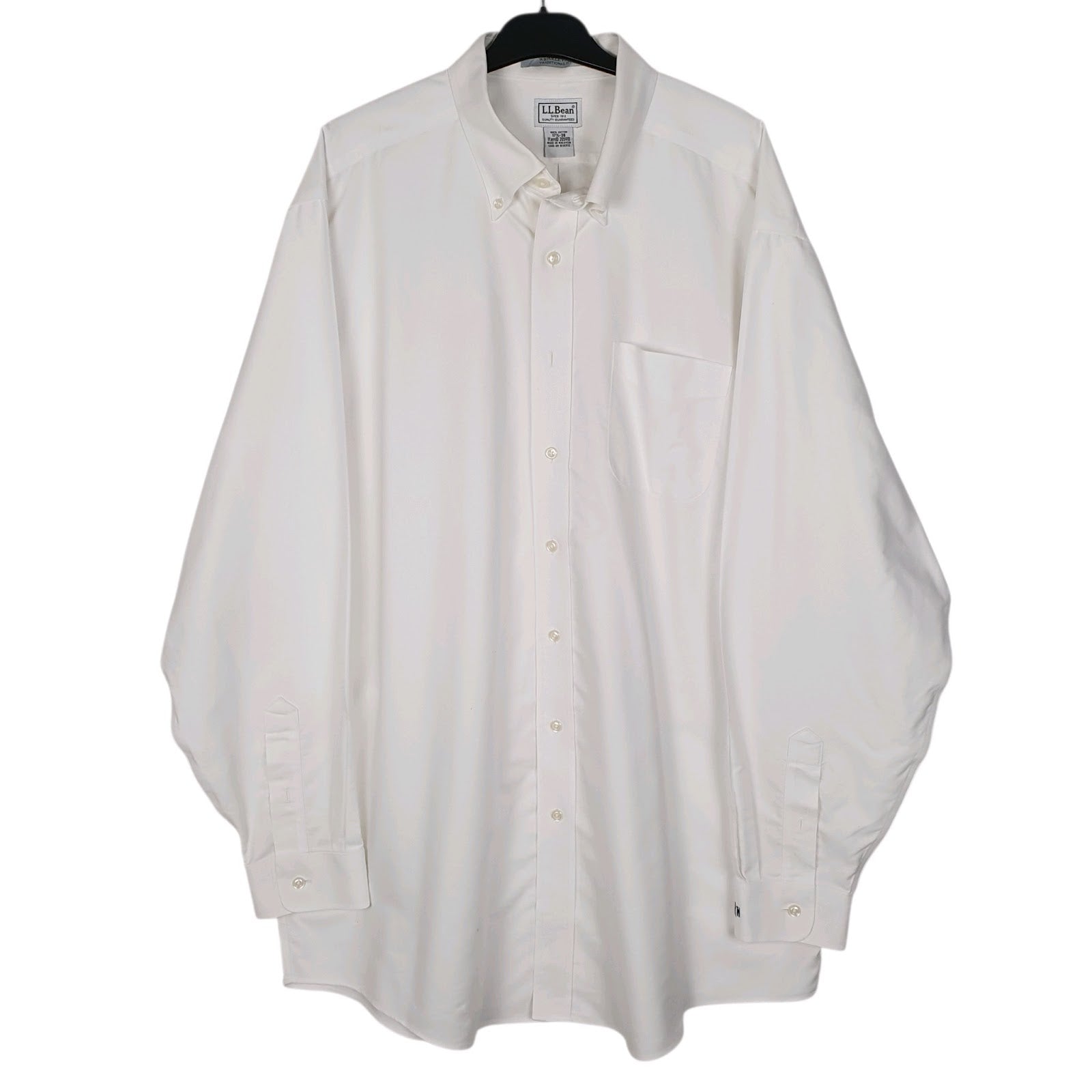 Mens White L.L.Bean  Long Sleeve Shirt