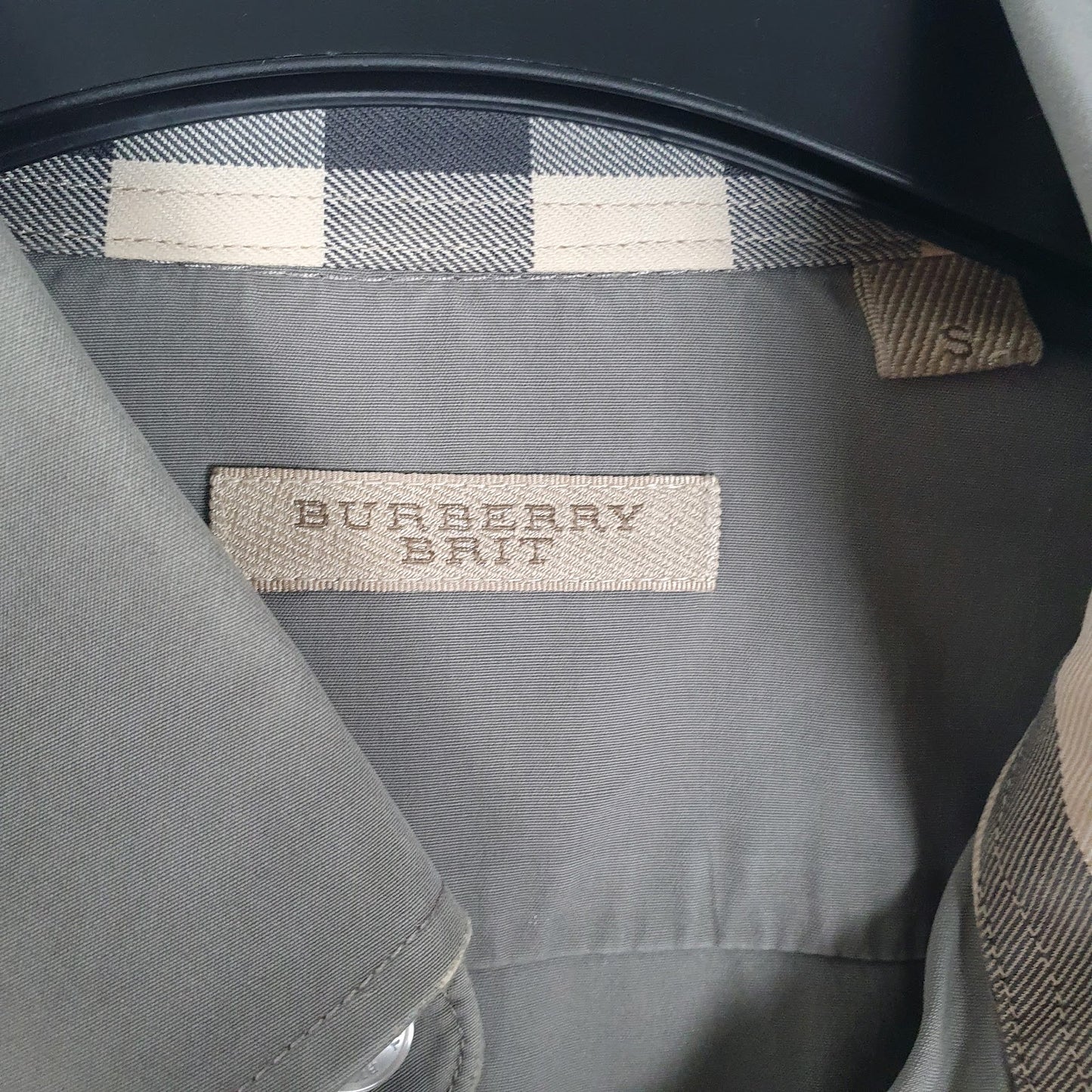 Mens Grey Burberry   Shirt