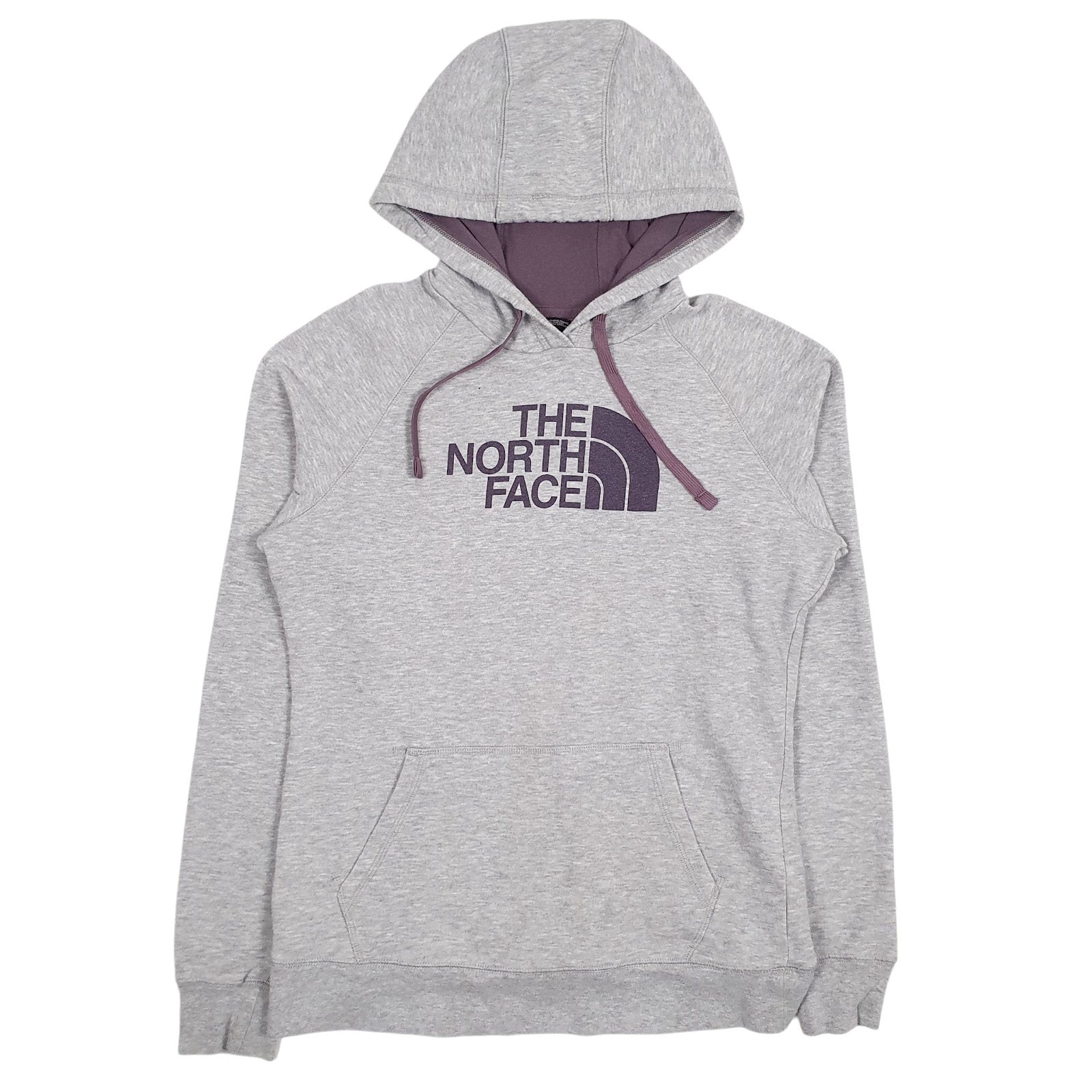 Womens Grey The North Face Spellout Hoodie Jumper