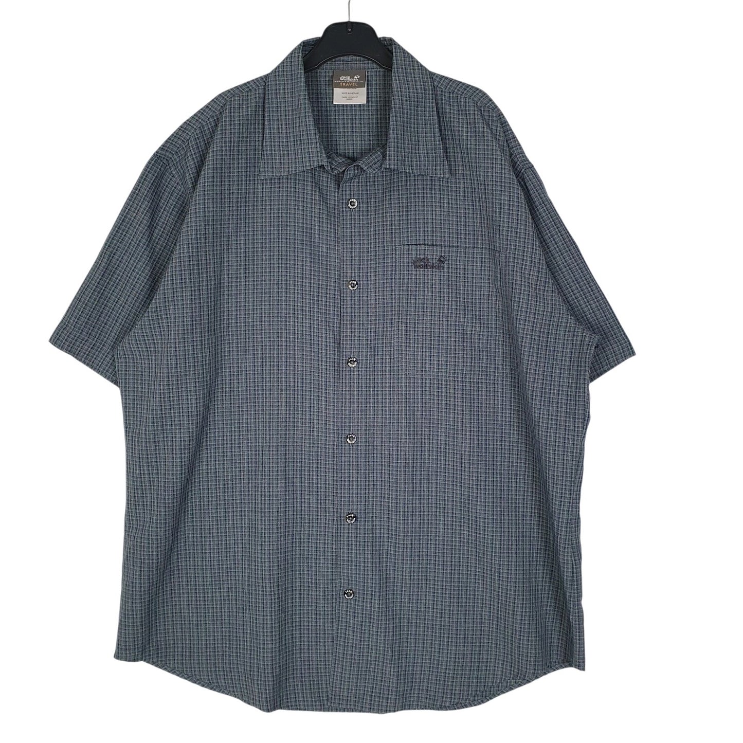 Mens Navy Jack Wolfskin  Short Sleeve Shirt