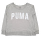 Womens Grey Puma Spellout Crewneck Jumper