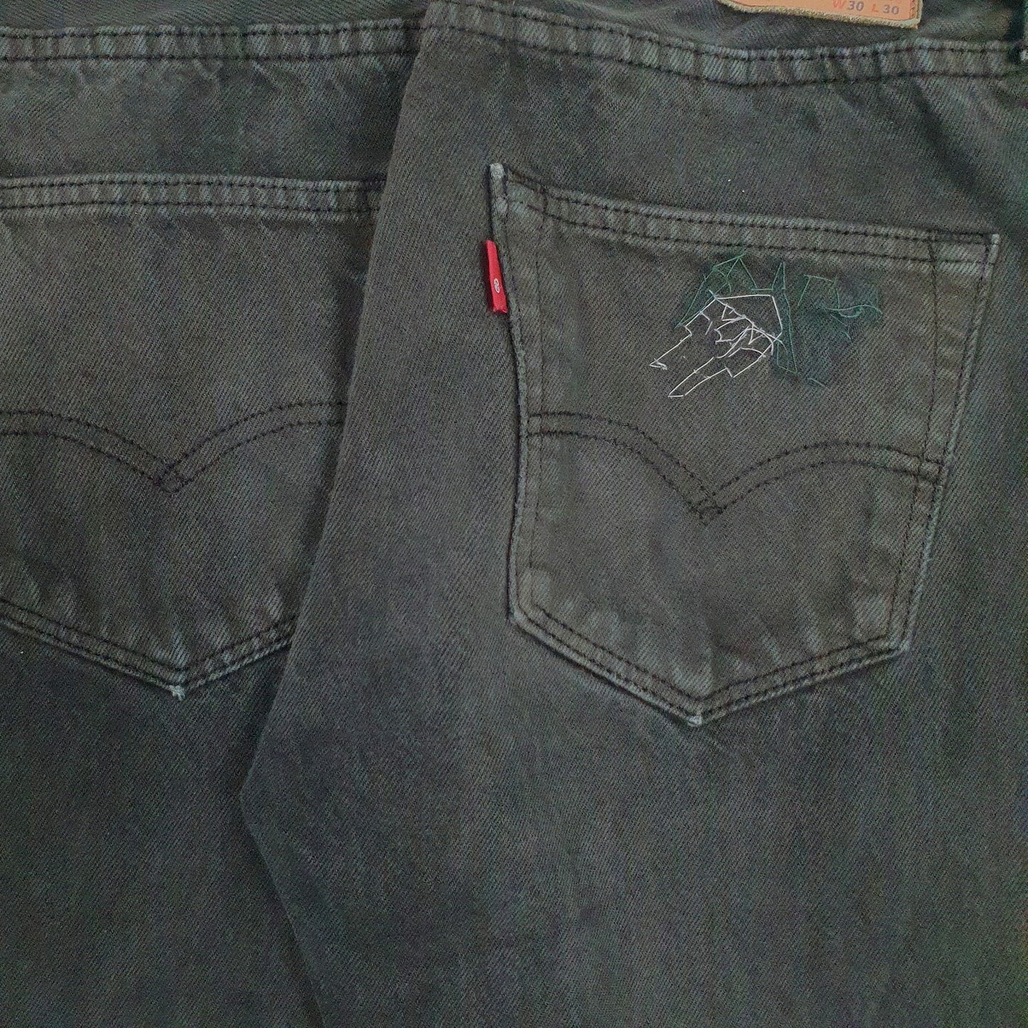 Mens Black Levis   Jeans