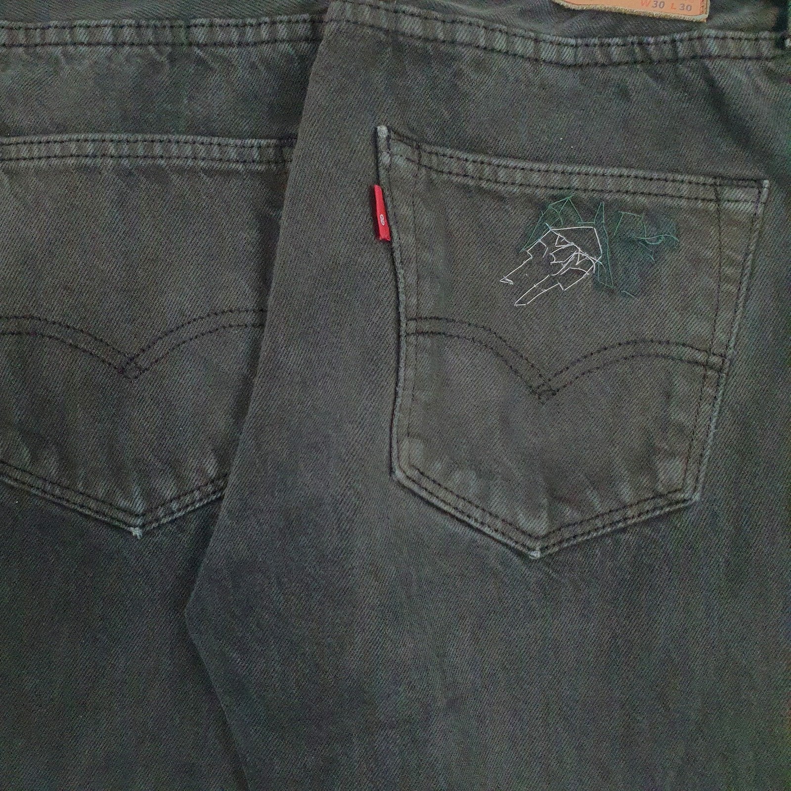 Mens Black Levis   Jeans
