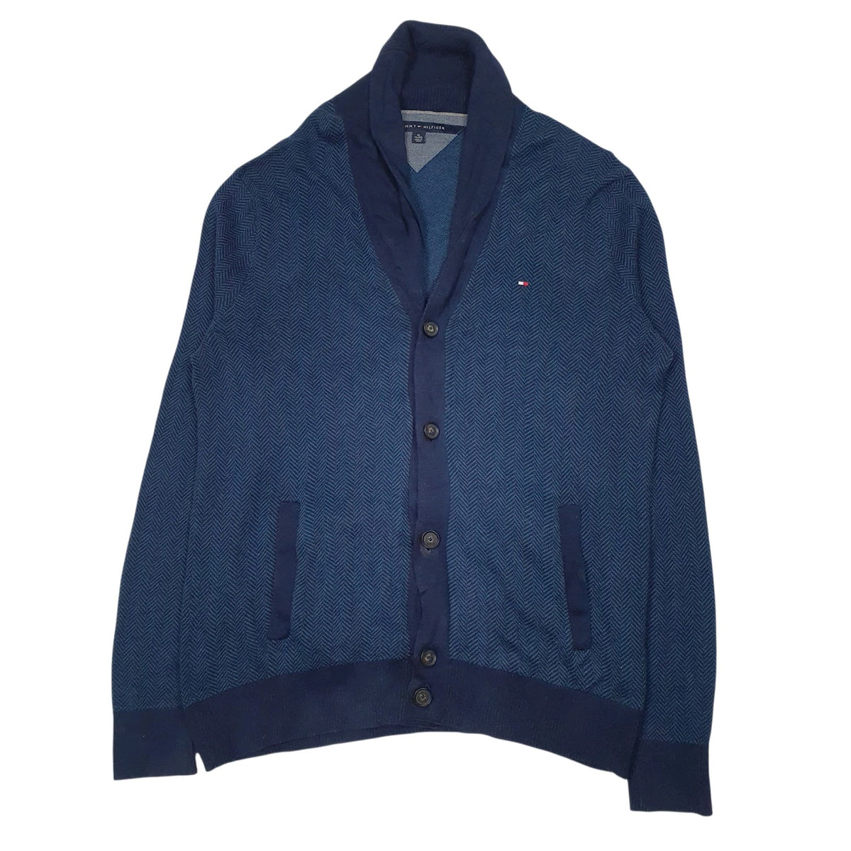 Mens Blue Tommy Hilfiger  Cardigan Jumper