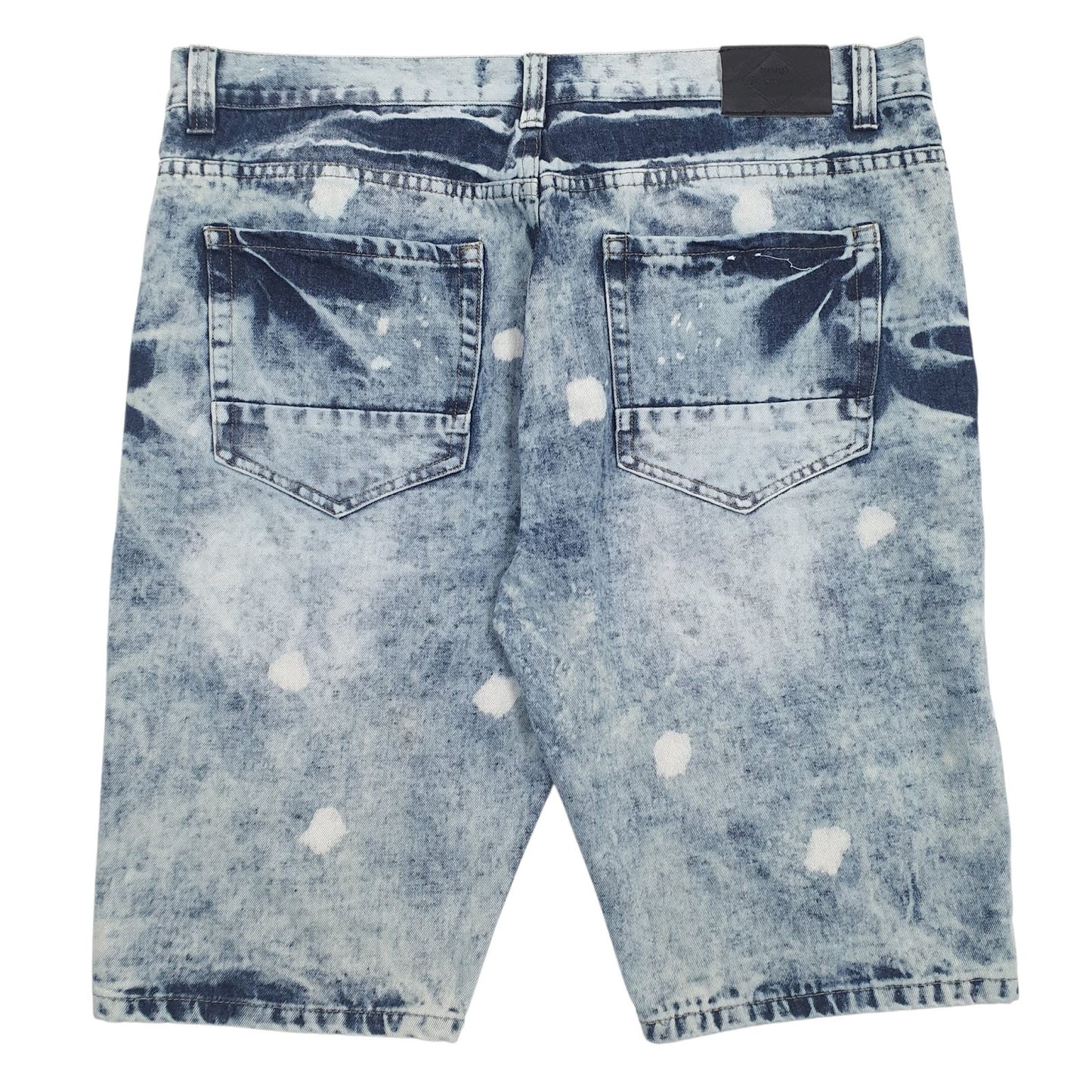 Mens Blue Road Narrow Distressed  Shorts