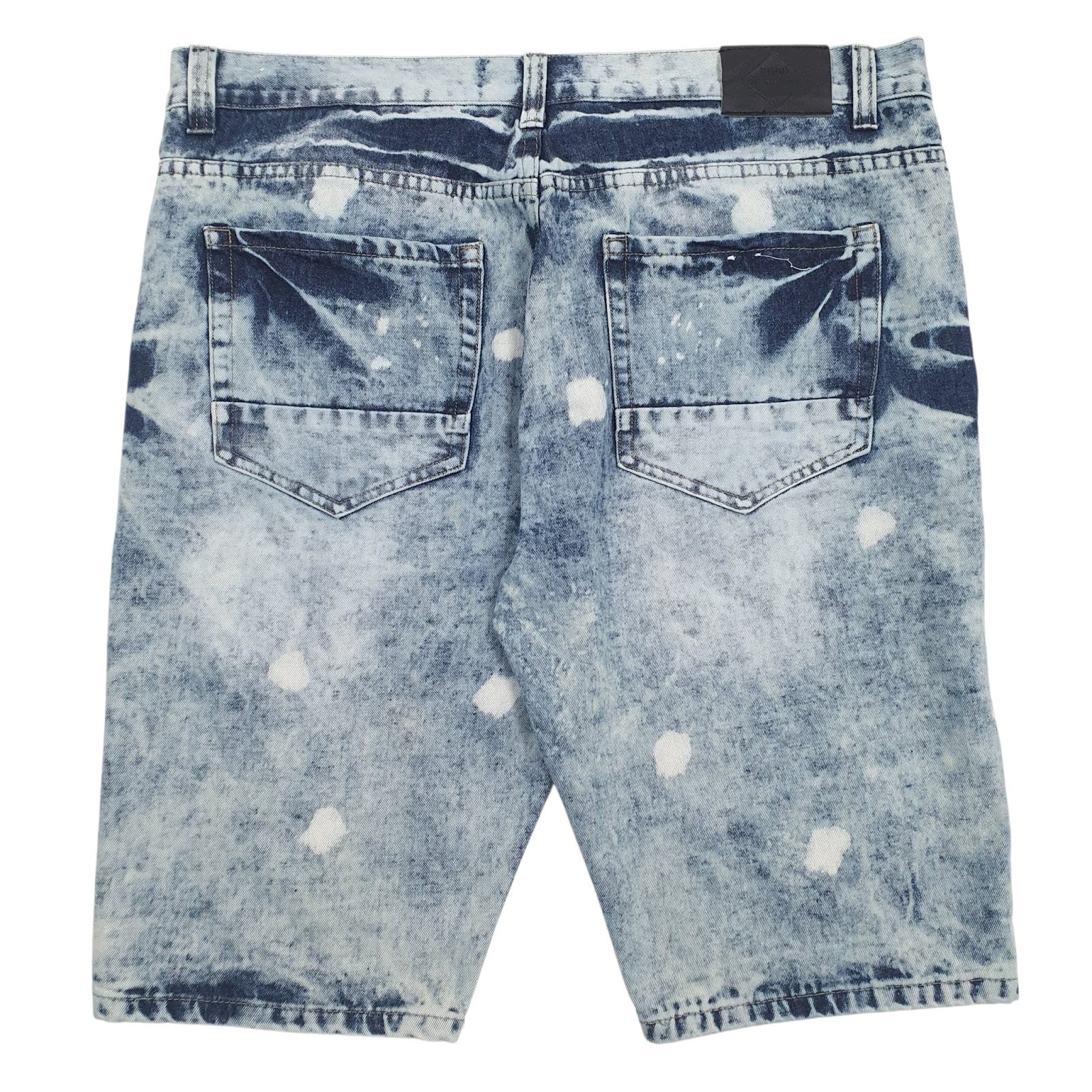 Mens Blue Road Narrow Distressed  Shorts