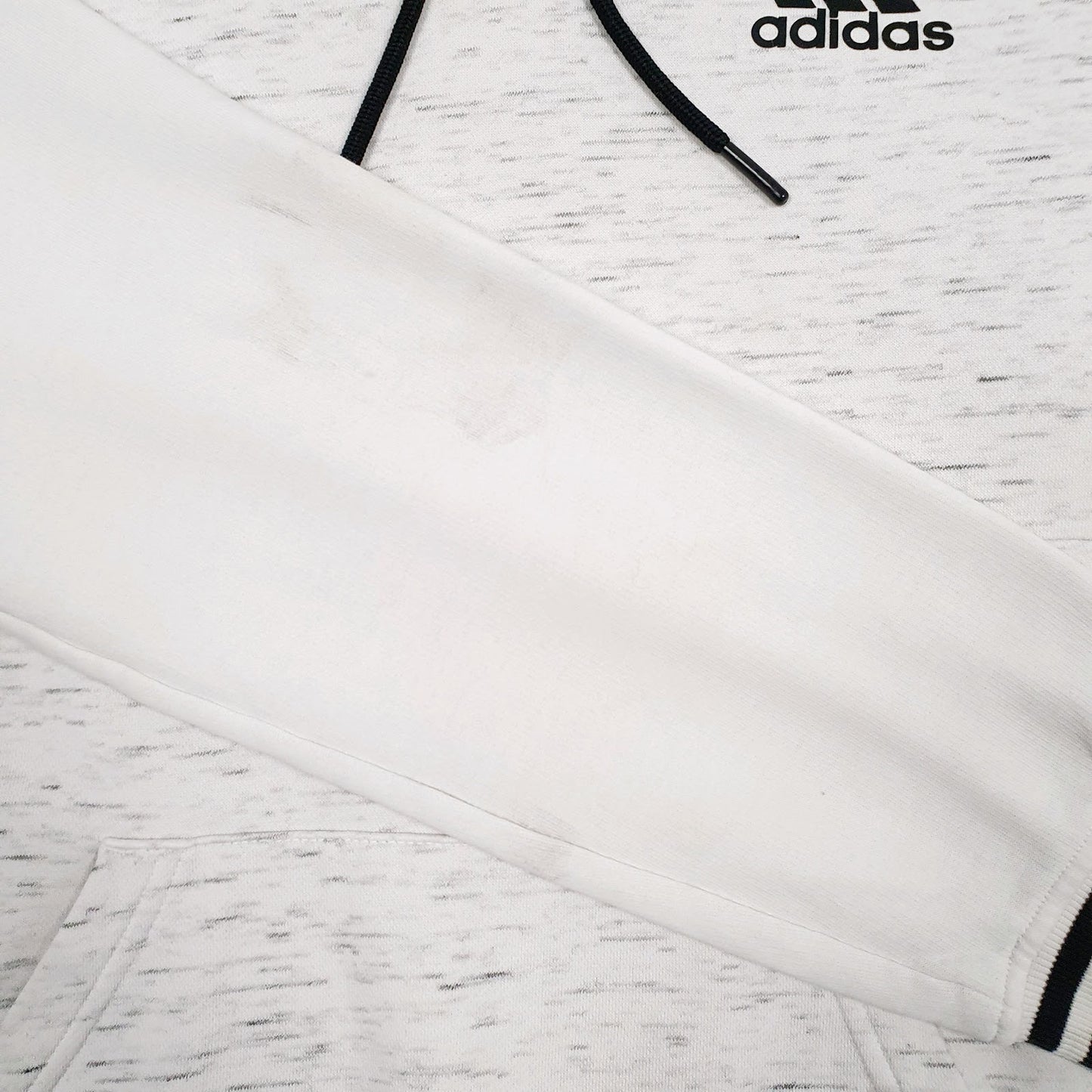 Mens White Adidas  Hoodie Jumper