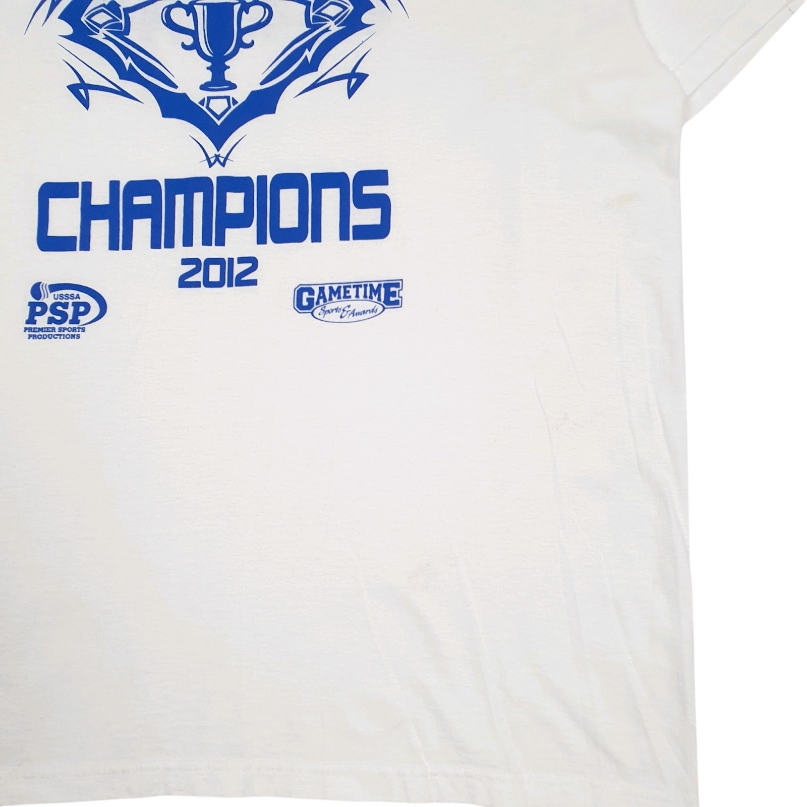 Mens White Fruit Of The Loom USSA Tournament Champions  T Shirt