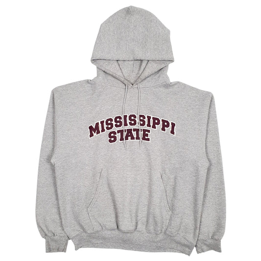 Mens Grey Champion Mississippi State Hoodie Jumper