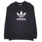 Mens Black Adidas Spellout Crewneck Jumper