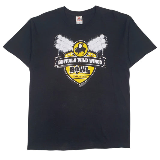 Mens Black Al Style Buffalo Wild Wings Bowl Short Sleeve T Shirt