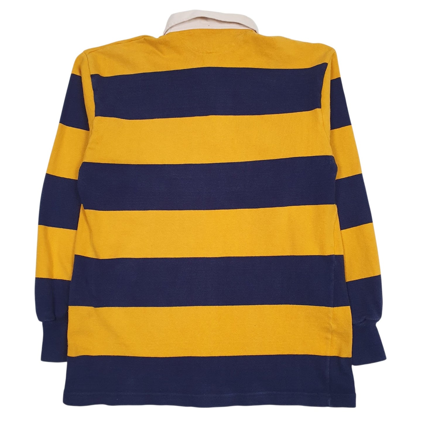 Mens Yellow Barbarian Rugby Crewneck Polo Shirt