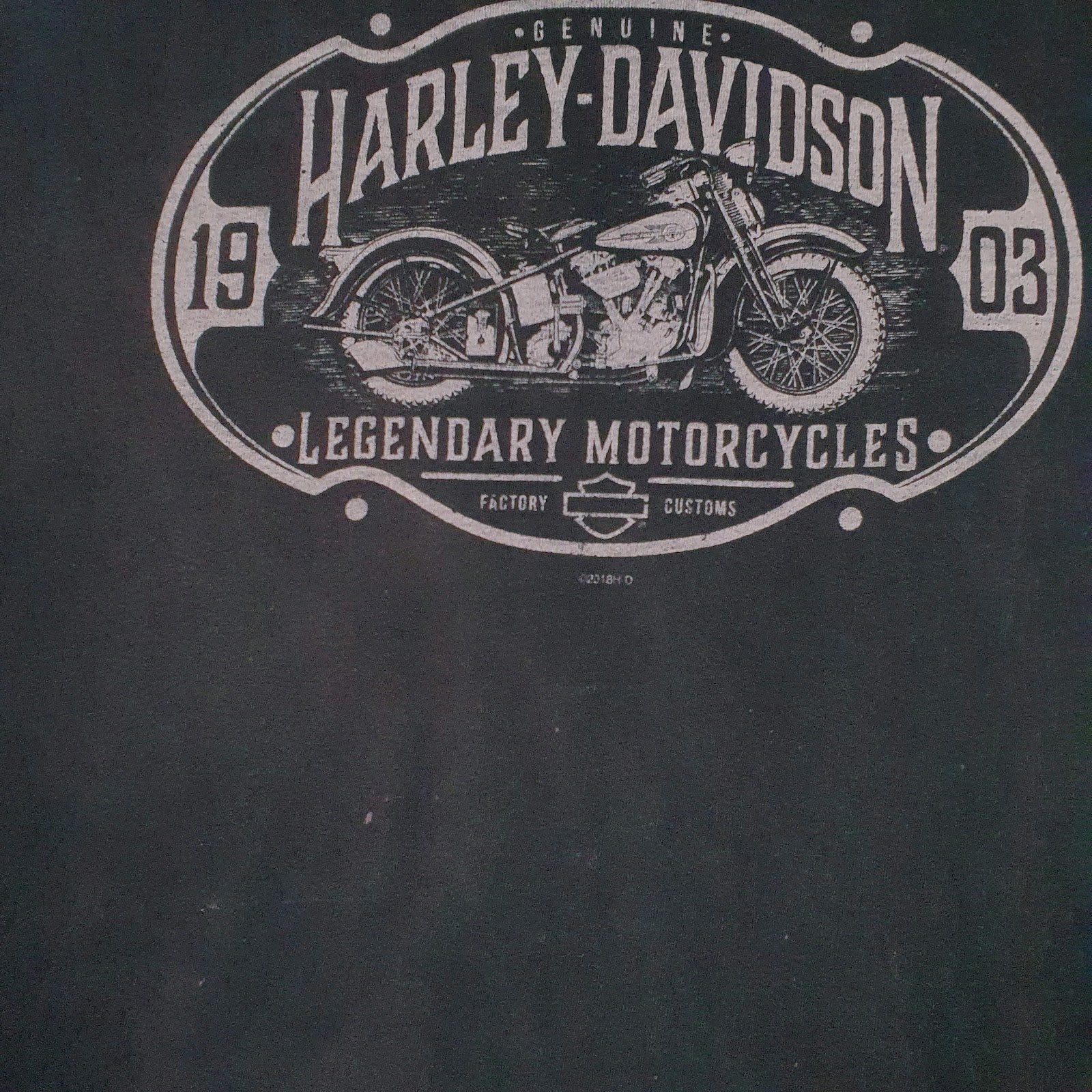 Mens Black Harley Davidson Spellout Graphic Crewneck T Shirt